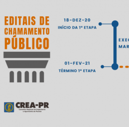 Dia 1° de fevereiro encerra a primeira etapa do Edital de Chamamento Público n.º 003/2020