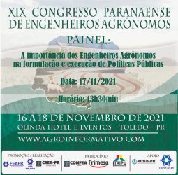 Toledo sediará o XIX Congresso Paranaense de Engenheiros Agrônomos