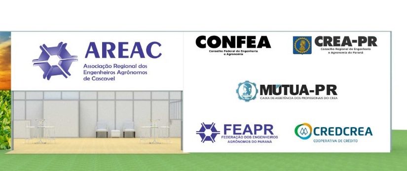 Estande da AREAC, é o ponto de encontro do engenheiro agrônomo