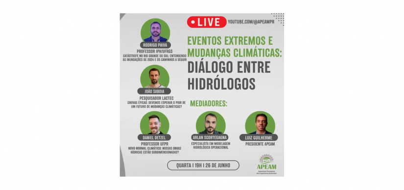 Live: Eventos Extremos e Mudanças Climáticas – Diálogo Entre Hidrólogos